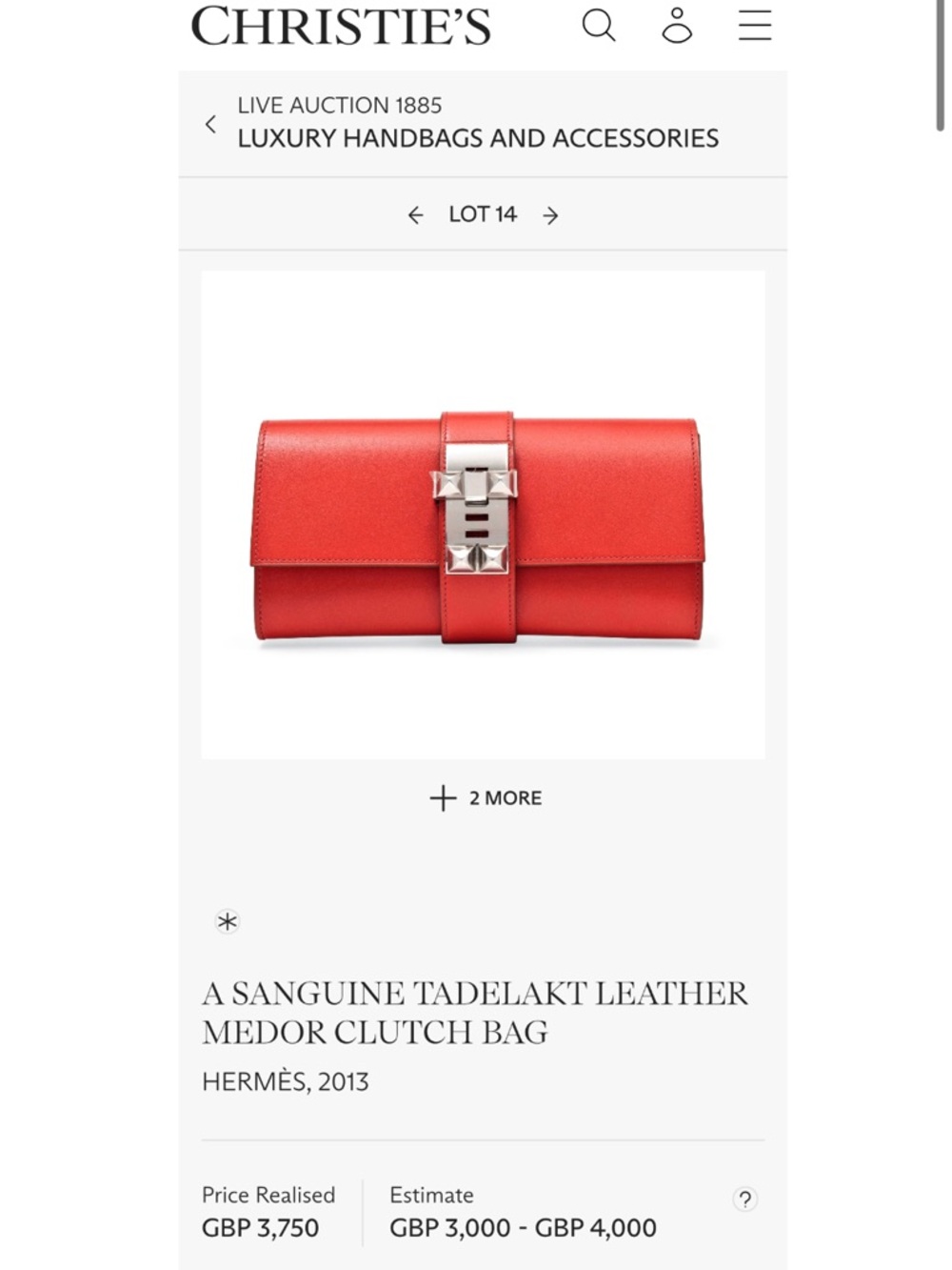 LIKE NEW HERMES SANGUINE ORANGE TADELAKT LEATHER MEDOR CLUTCH PALLADIUM HARDWARE - Picture 17 of 17